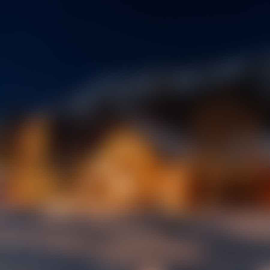 Snowy Colorado lodge during winter season